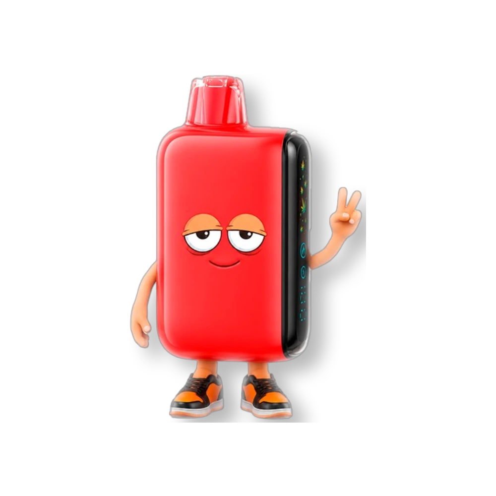Figura coleccionable naranja de Flavor VIP con diseño de personaje tipo cápsula y zapatillas deportivas