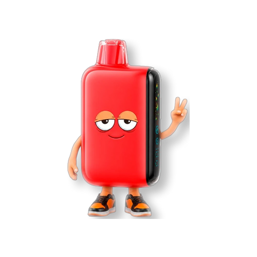 Figura coleccionable naranja de Flavor VIP con diseño de personaje tipo cápsula y zapatillas deportivas