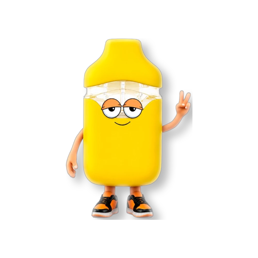 Figura coleccionable naranja Flavor VIP Lemonade 2K con diseño de personaje estilo caricatura y zapatillas deportivas