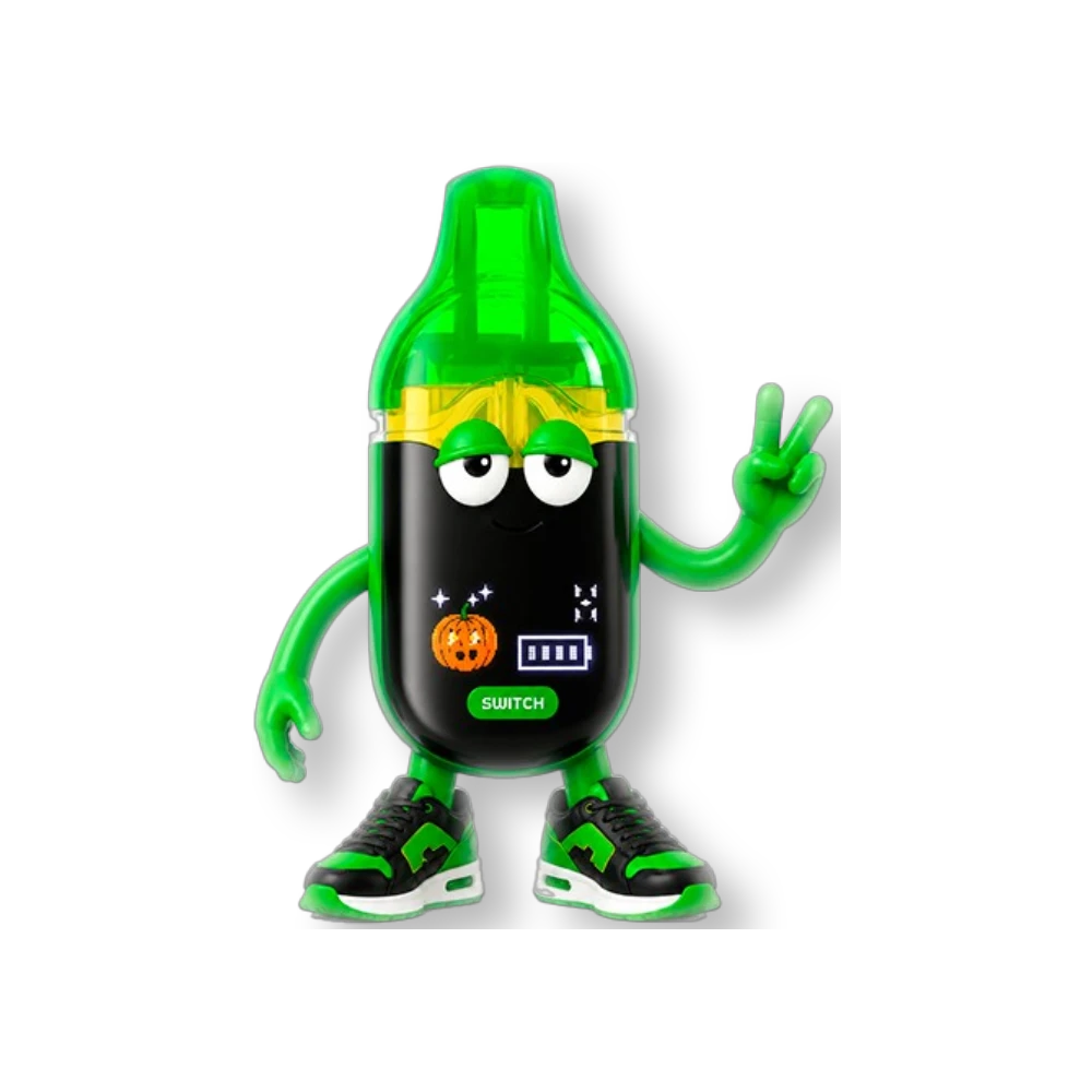 Figura coleccionable naranja Flavor VIP Packman 2K con diseño de personaje y zapatillas deportivas