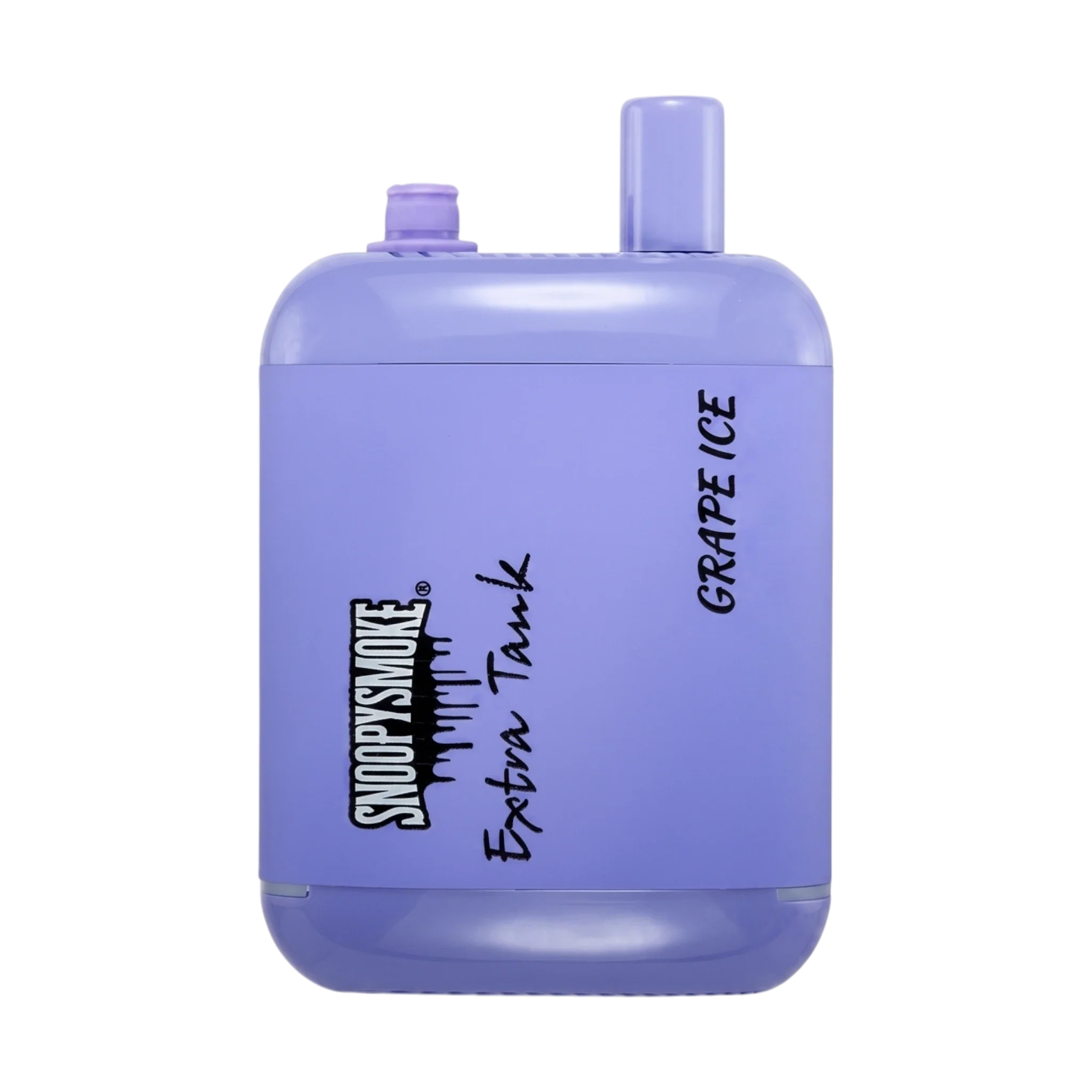 Vaporizador desechable Flavor VIP Snoopy 15K de color morado con sabor Grape Ice y capacidad de 15000 caladas